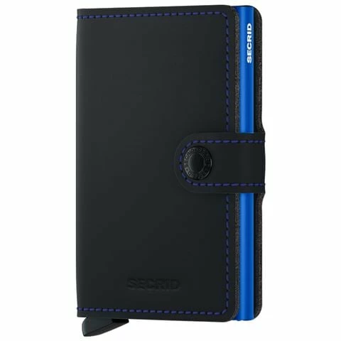 Secrid - Miniwallet Matte Black & Blue 1 Secrid - Miniwallet Matte Black & Blue