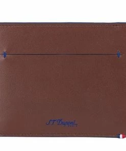 Dupont - Line D Leather Wallet With 7 Card Slots Brown