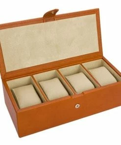 Redd Leather - Natural Milled Watch Box Cognac Tan