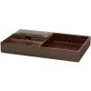 Redd Leather - Crocodile Print Leather Valet Tray Chocolate