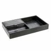 Redd Leather - Crocodile Print Leather Valet Tray Black