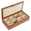 Redd Leather - Leather Cufflink Box Cognac