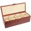Redd Leather - Ostrich Leather Watch Box Large Tan