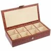 Redd Leather - Ostrich Leather Cufflink Box Tan