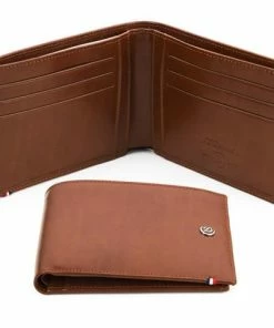Dupont - Line D Brown Leather Wallet W/Credit Card ID Holder