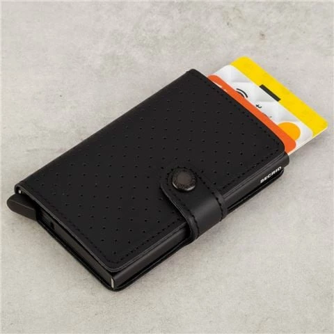 Secrid - Miniwallet Perforated Black 1 Secrid - Miniwallet Perforated Black