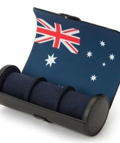 Wolf Designs Wolf - Navigator Watch Roll Australian Flag