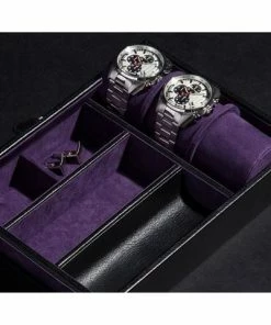 Wolf Designs Wolf - Blake Cufflink/Tie Bar Box Black Pebble