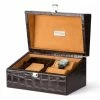 Renzo Romagnoli Renzo - Croc Print Leather Men's Accessory & Jewellery Box