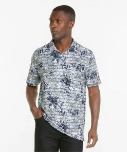 Puma CLOUDSPUN Tropic Leaves Men's Golf Polo Shirt