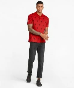 Puma Scuderia Ferrari Race Printed Men's Motorsport Polo Shirt -puma-sale Scuderia Ferrari Race Printed Mens Motorsport Polo Shirt 2
